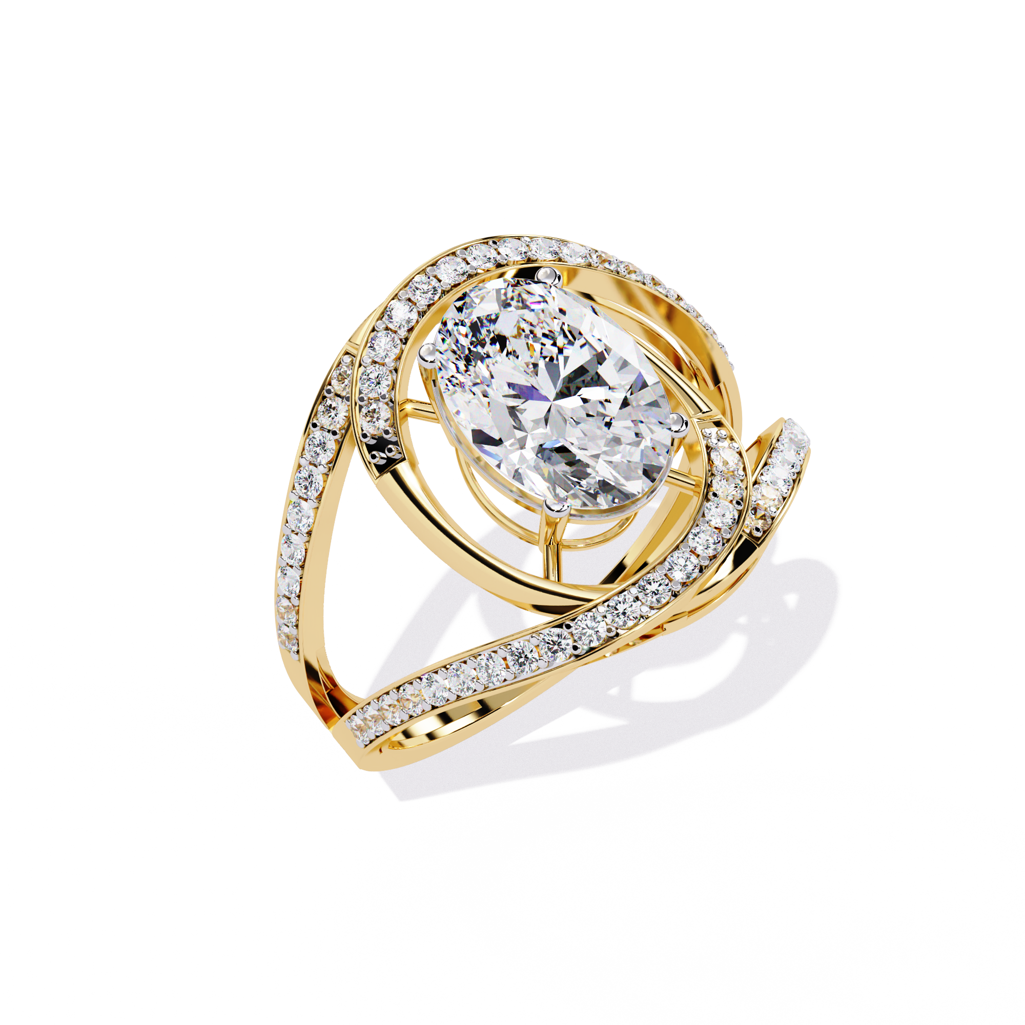 Solitairekart 7.78ct Natural Diamond Orbit Ring-H Color, VS1 Clarity